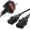 3 PIN POWER CORD UK PLUG 1M / 2F 1.5 METER Power Cord Cable Products