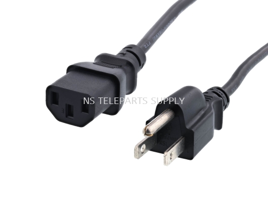 3 PIN POWER CORD US PLUG 1.8 METER