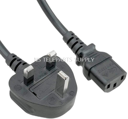 3 PIN POWER CORD UK PLUG 1.8 METER