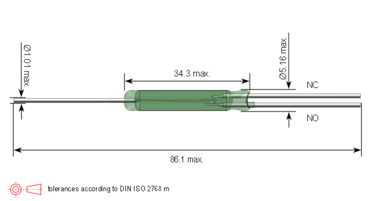 Standex KSK-1C10 Series Reed Switch