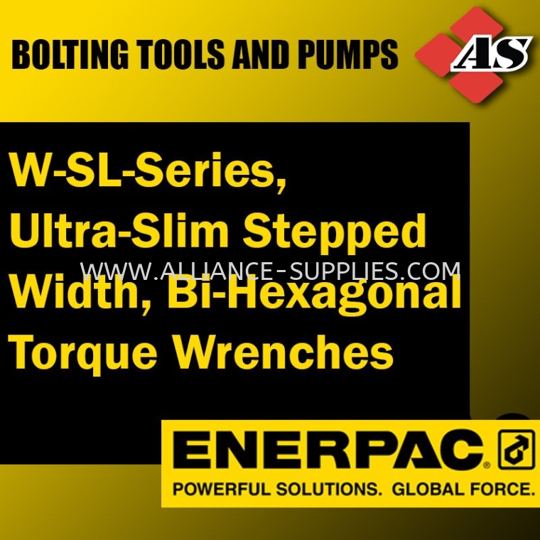 ENERPAC W-SL-Series, Ultra-Slim Stepped Width Bi-Hexagonal Torque Wrenches ENERPAC Bolting Tools & Pumps ENERPAC