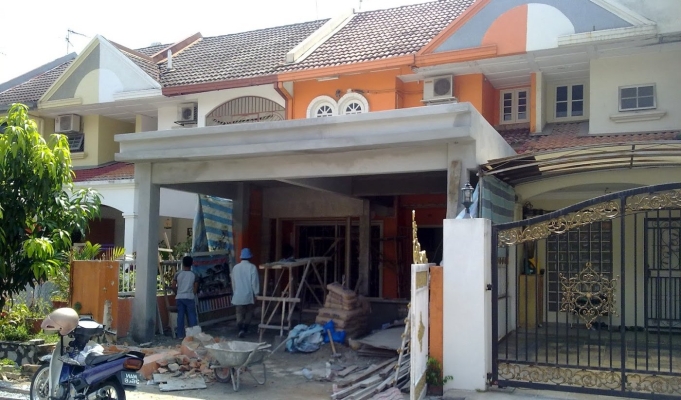 Extension Car Porch Roofing Penang