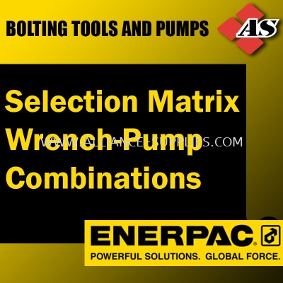 ENERPAC Selection Matrix Wrench-Pump Combinations