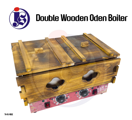 Double Wooden Electric Oden Boiler / Bain Marie 