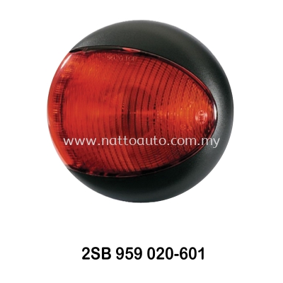 HELLA EuroLED Rear Direction Indicator Lamp Red -Black Cover 2SB 959 821-601