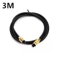 Nickel Plated Metal Head Toslink Male To Male Digital Optical Audio Cable 3M