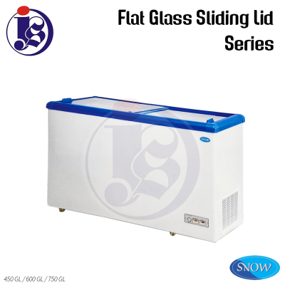 SNOW Flat Glass Sliding Lid Chest Freezer