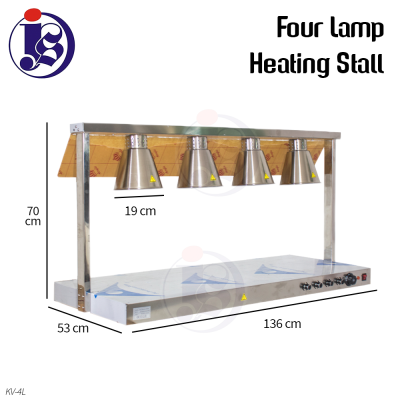 Warming Stall with 4 heating lamp