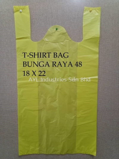 T-SHIRT PLASTIC BAG BUNGA RAYA 48 (18X22)