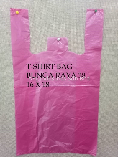 T-SHIRT PLASTIC BAG BUNGA RAYA 38 (16X18)