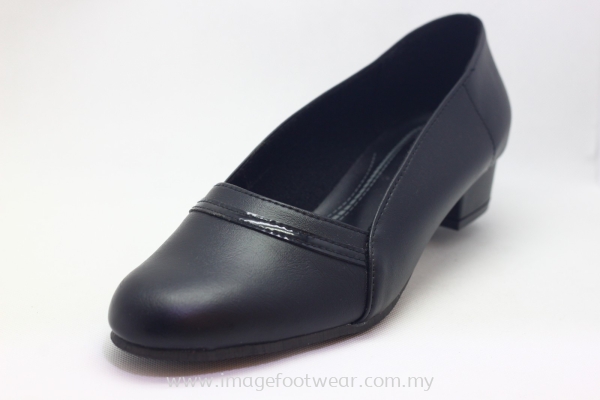 Women 1 inch Heel Shoes- TF-1273 BLACK Colour