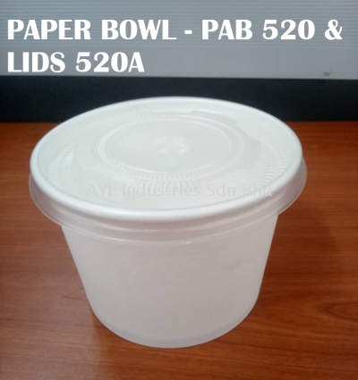 OKID PAPER BOWL (PAB 520) (110X110) & PP LIDS 520A