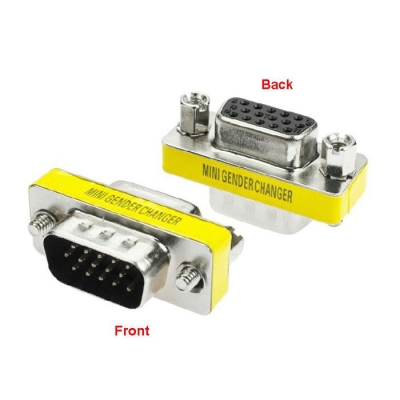 Mini Gender VGA HD15 Male To Female Changer Converter Adapter