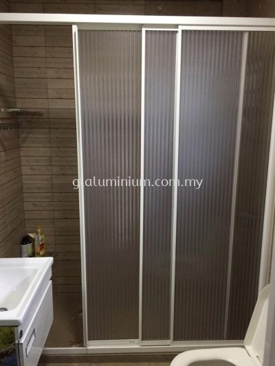 Toilet aluminium frame sliding with pvc