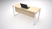 RECTANGULAR TABLE WITH SQUARE METAL LEG EXECUTIVE TABLE