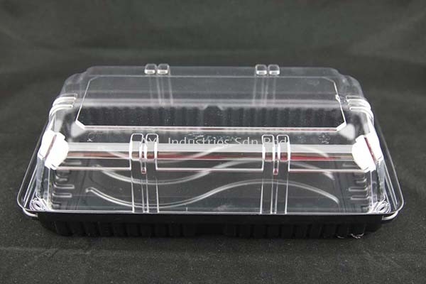 BENXON BAKERY CLEAR CONTAINER (BX-177) (LIDS&BASE) (LIDS 265X145X52) (BASE 268X148X35)