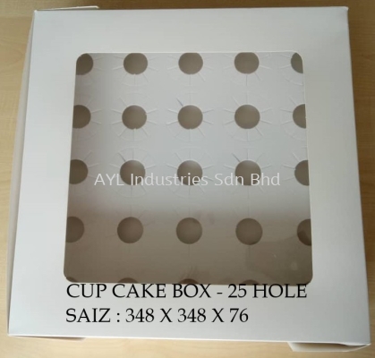 CUP CAKE BOX - 25 HOLE (348X348X76)