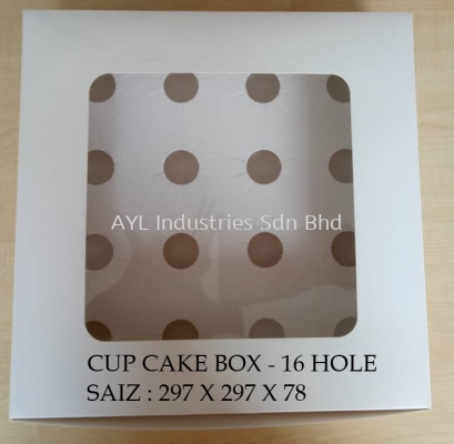 CUP CAKE BOX -16 HOLE  ( 297X297X78)