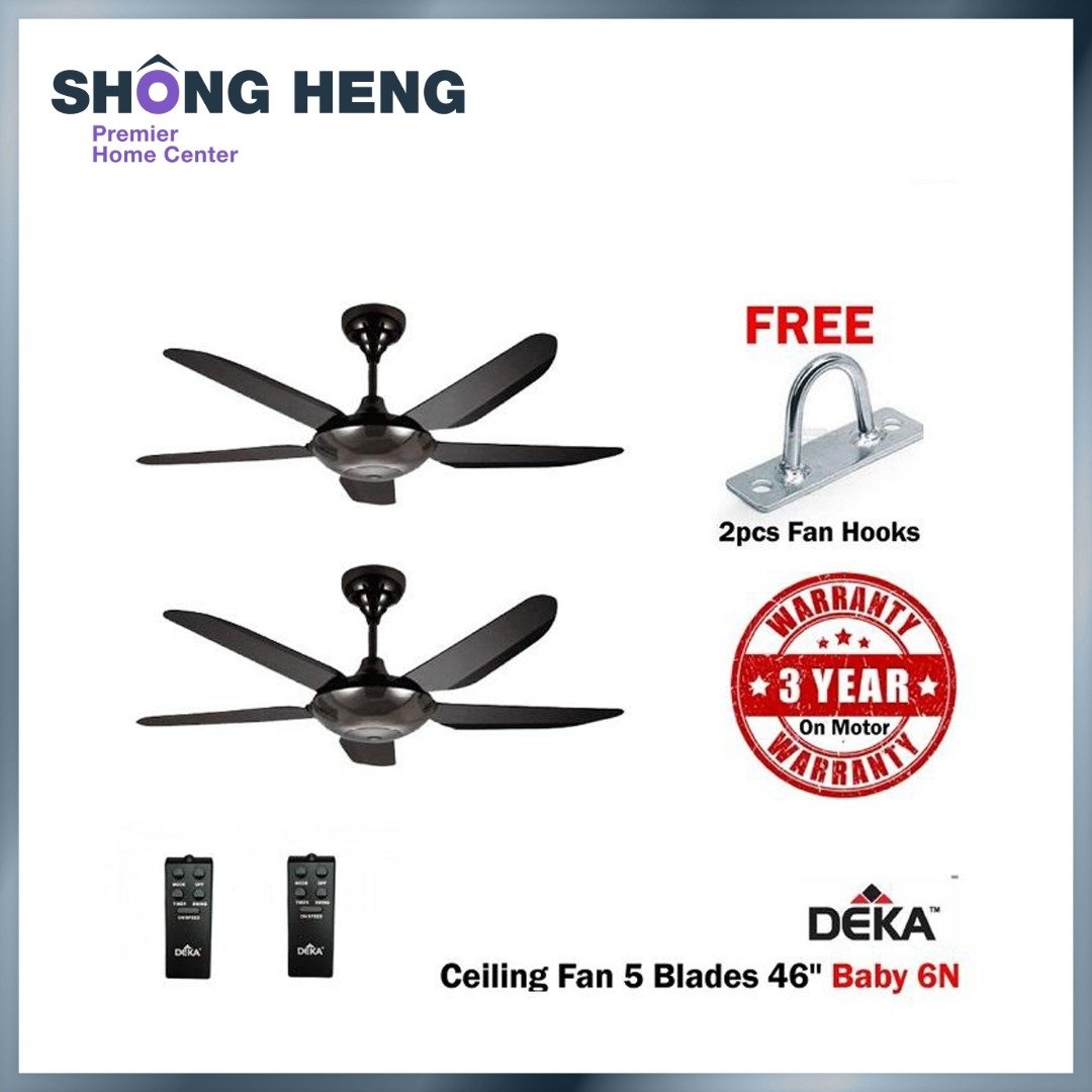 Deka Baby 6N Ceiling Fan 46 (Gun Metal Color) TWIN PACK