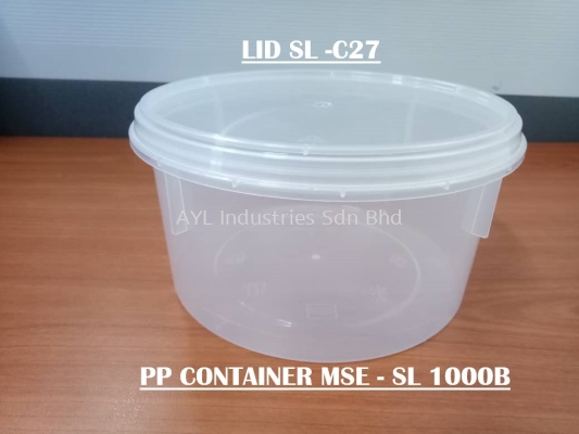 MSE PP CONTAINER ROUND (MSE-SL 1000B) (LID MSE-SL-C2)