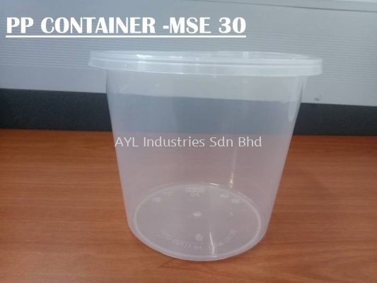 MSE PP CONTAINER ROUND (MSE 30) (117X117X110)