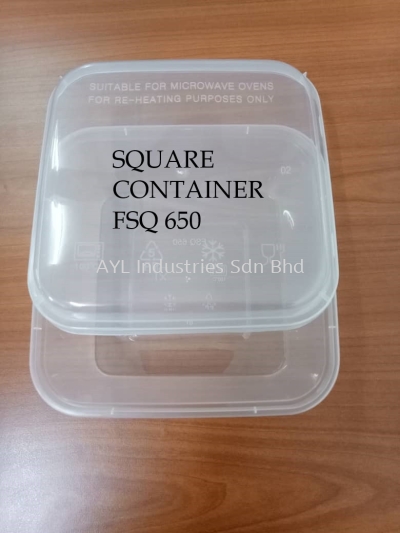 FELTON PP CONTAINER SQUARE (FSQ 650) (L135XW135XH65MM)