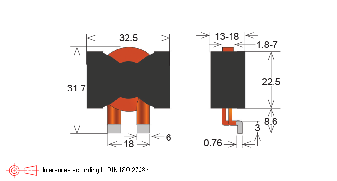 Standex PQ32 Series Planar Inductors