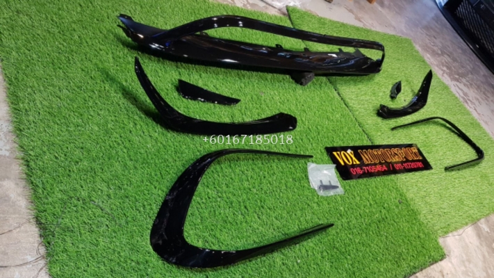 mercedes benz w117 cla class canard lip diffuser a45 design for w117 amg face lift add on upgrade performance look gloss black pp material new set