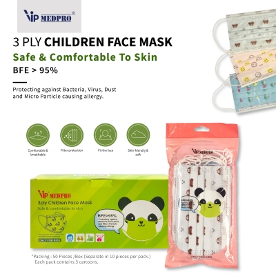 CHILD KIDS 3 PLY FACE MASK (50 PIECES/BOX)