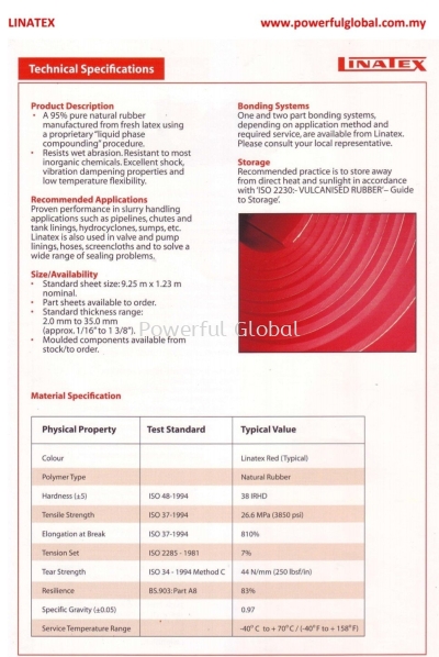 LINATEX MSDS 