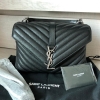 YSL College Medium Black SHW Crossbody/Top Handle Bag YSL