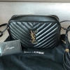 YSL Full Leather Black Camera Crossbody Bag GHW YSL