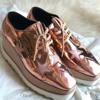 Stella Mccartney Metallic Pink Elyse Platform Shoe