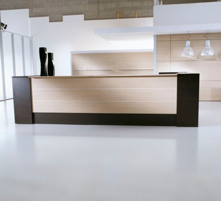 Rectangular large reception counter