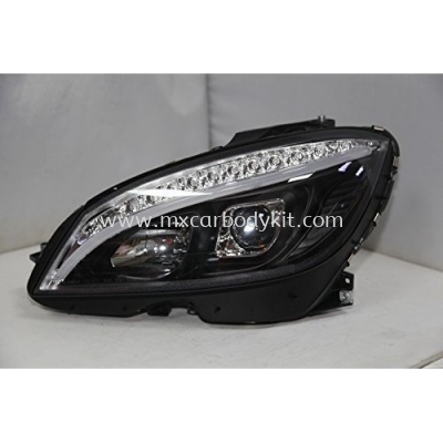 MERCEDES BENZ W204 2007 HEAD LAMP PROJECTOR WITH LED + LIGHT BAR