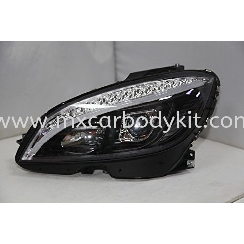 MERCEDES BENZ W204 2007 HEAD LAMP PROJECTOR WITH LED + LIGHT BAR HEAD LAMP ACCESSORIES AND AUTO PARTS