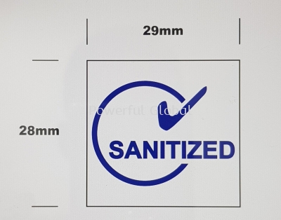 METO Square Label Sanitized 29x28mm