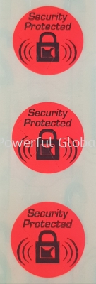 METO Label Security Protected Dia 20mm Fluorescet Pink