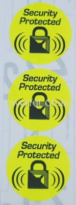 METO Label Security Protected Dia 26mm Fluorescet Yellow