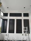 100% black tinted 100% BLACK Safety Film and Solar Film