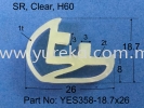 YES358 Clear Other Shape Silicone Rubber Extrusion Rubber Extrusion