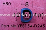 YES154 Black D Profile Silicone Rubber Extrusion Rubber Extrusion