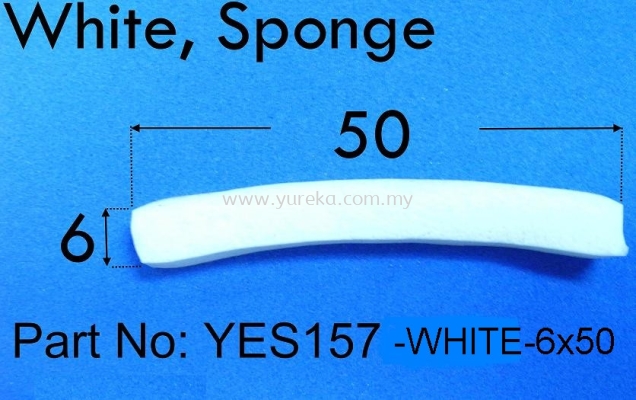 YES157-White-6x50 Sponge Rect