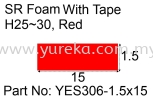 YES306-1.5x15 Tape Rect Sponge Silicone Sponge Extrusion Rubber Extrusion