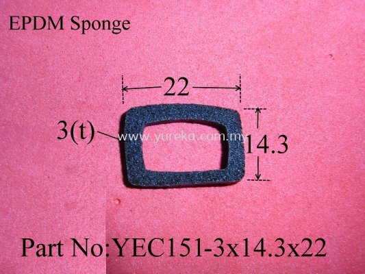 YEC-151-3x14.3x22 Sponge EPDM