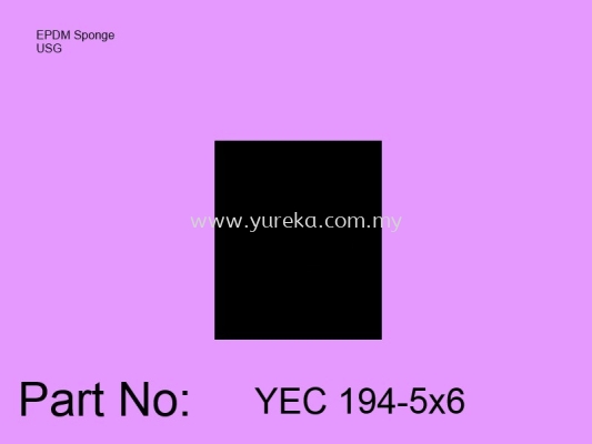 YEC-194-5x6 Sponge Rect EPDM