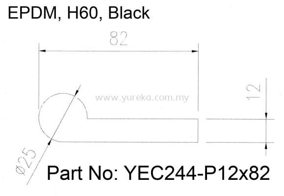 YEC-244 12x82 EPDM