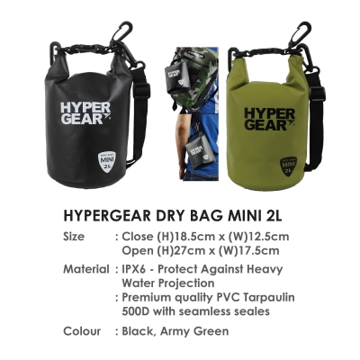 HYPERGEAR DRY BAG MINI 2L