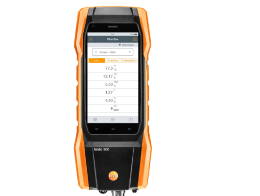 TESTO 300 LONGLIFE FLUE GAS ANALYZER (O2, CO H2 COMPENSATED UP TO 30,000 PPM, NO CAN BE RETROFITTED)
