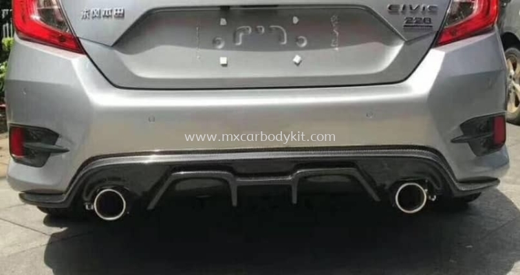 HONDA CIVIC 2016 FC REAR BUMPER DIFFUSER 